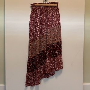 Pink floral skirt
